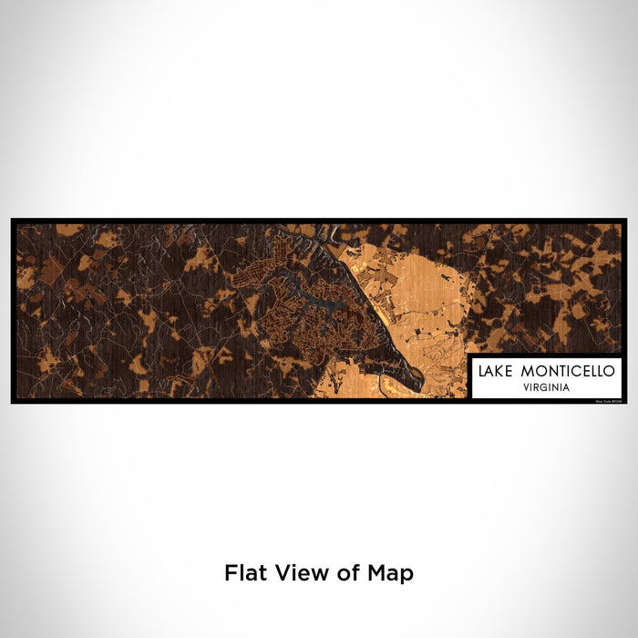 Flat View of Map Custom Lake Monticello Virginia Map Enamel Mug in Ember