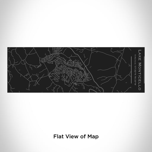 Rendered View of Lake Monticello Virginia Map Engraving on 10oz Stainless Steel Insulated Cup with Sliding Lid in Black