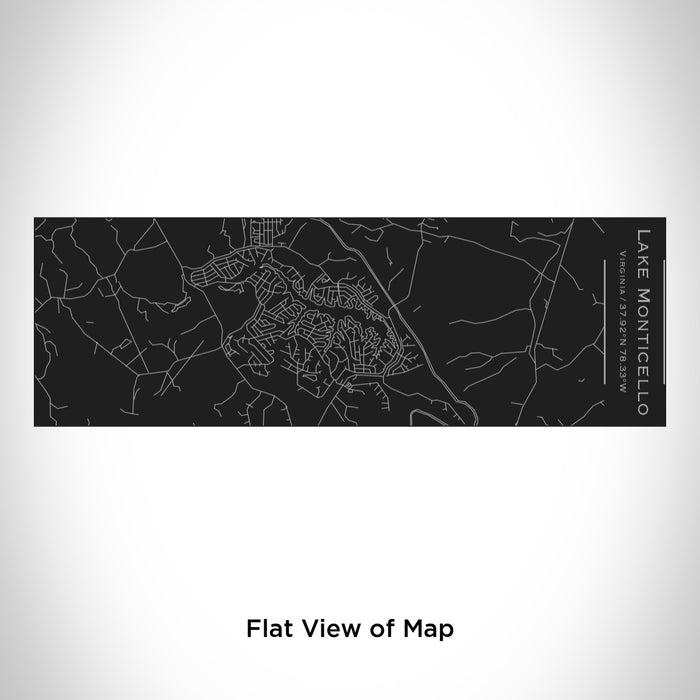 Rendered View of Lake Monticello Virginia Map Engraving on 10oz Stainless Steel Insulated Cup with Sliding Lid in Black