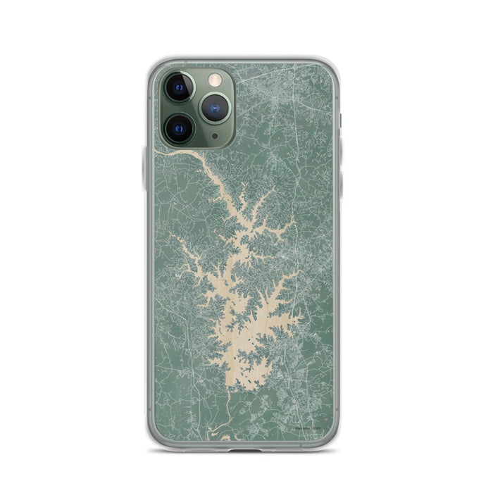 Custom iPhone 11 Pro Lake Norman North Carolina Map Phone Case in Afternoon