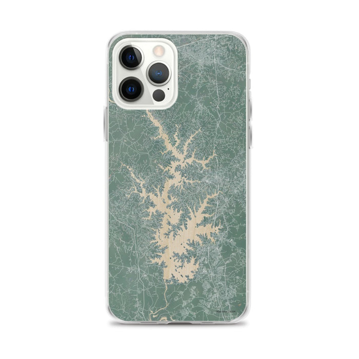 Custom iPhone 12 Pro Max Lake Norman North Carolina Map Phone Case in Afternoon