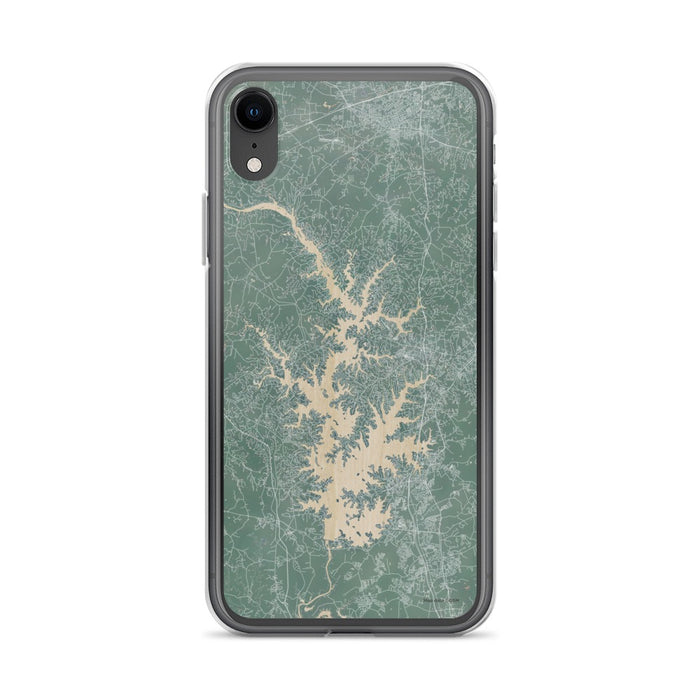 Custom iPhone XR Lake Norman North Carolina Map Phone Case in Afternoon