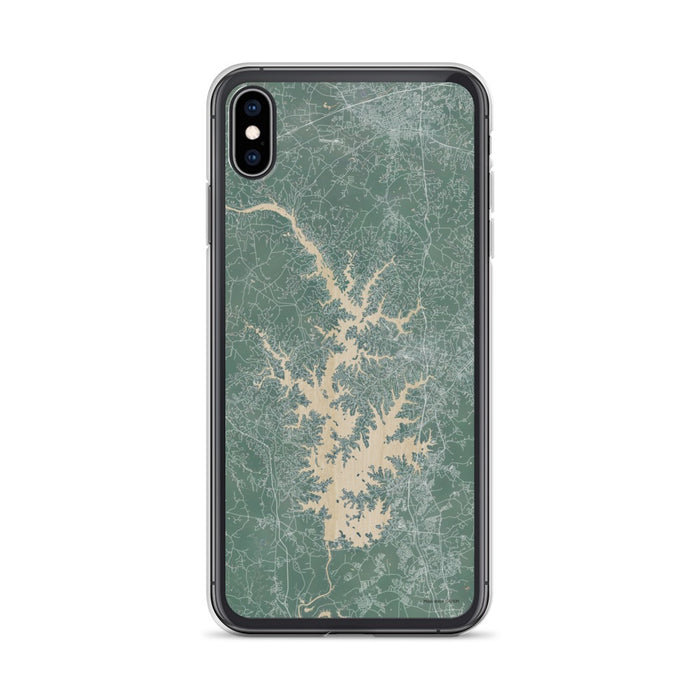 Custom iPhone XS Max Lake Norman North Carolina Map Phone Case in Afternoon