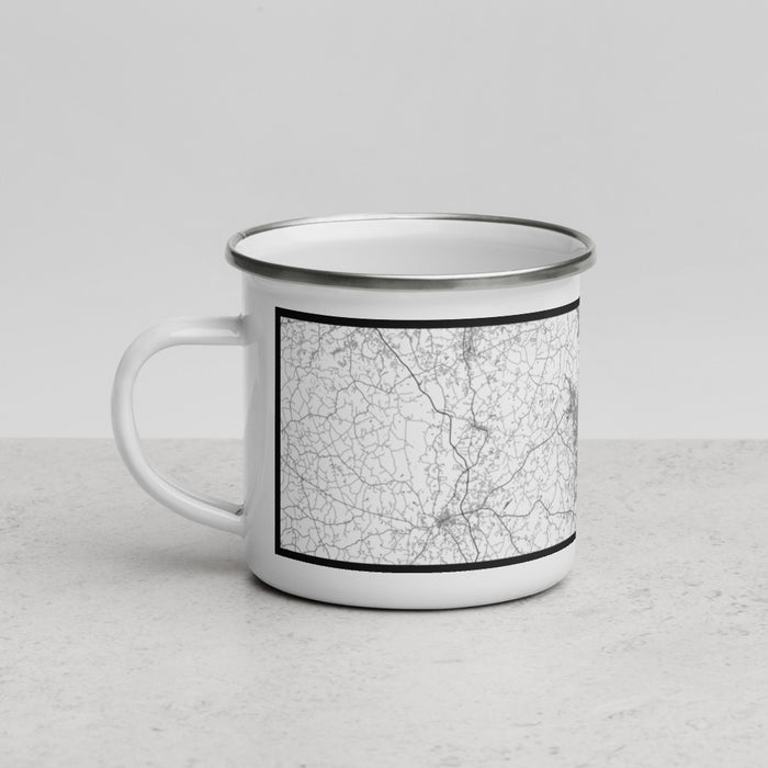 Left View Custom Lake Norman North Carolina Map Enamel Mug in Classic