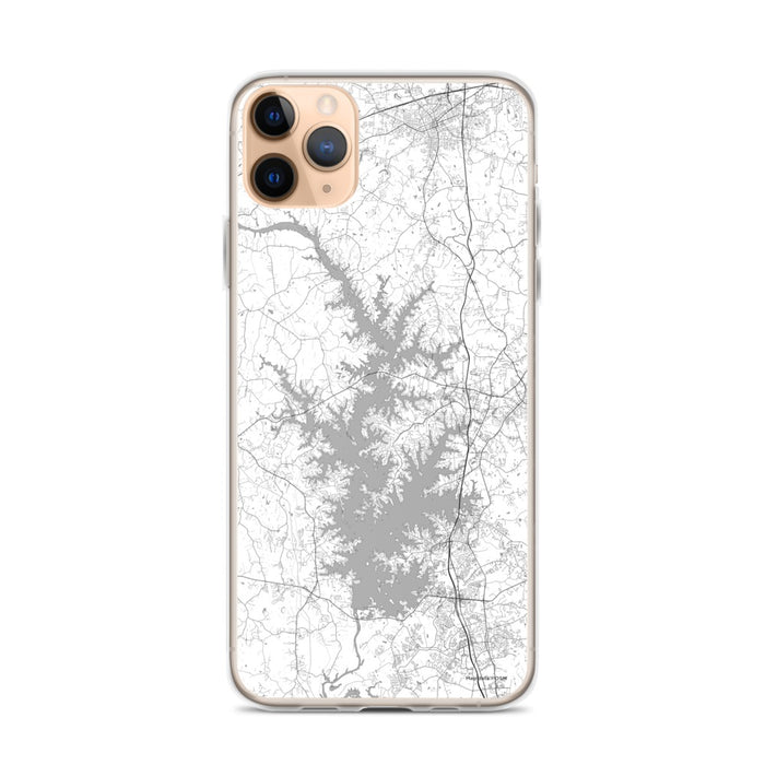 Custom iPhone 11 Pro Max Lake Norman North Carolina Map Phone Case in Classic
