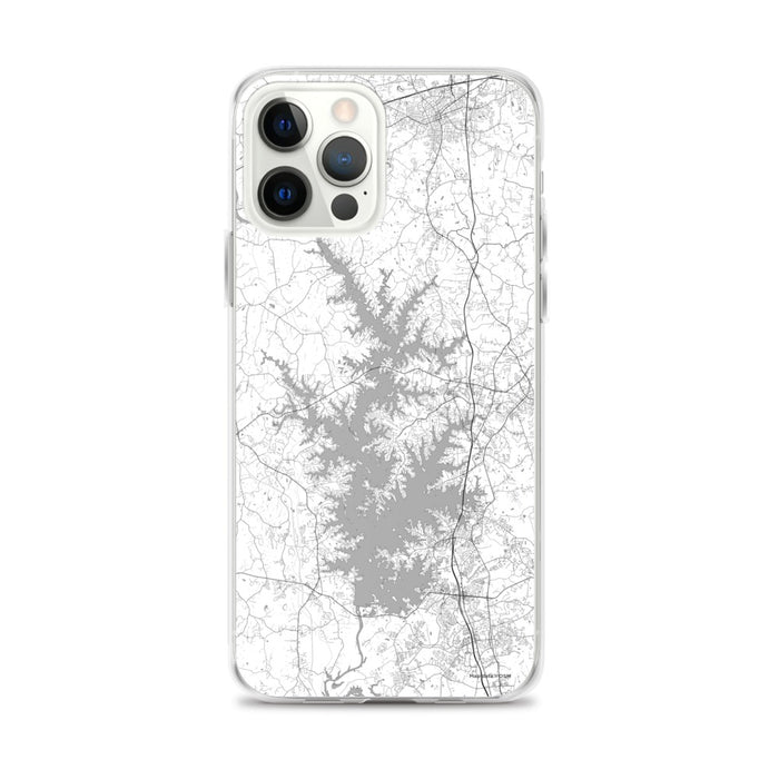 Custom iPhone 12 Pro Max Lake Norman North Carolina Map Phone Case in Classic