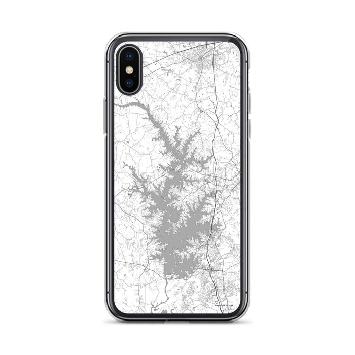 Custom iPhone X/XS Lake Norman North Carolina Map Phone Case in Classic