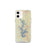 Custom iPhone 12 mini Lake Norman North Carolina Map Phone Case in Woodblock