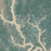 Lake Oconee Georgia Map Print in Afternoon Style Zoomed In Close Up Showing Details