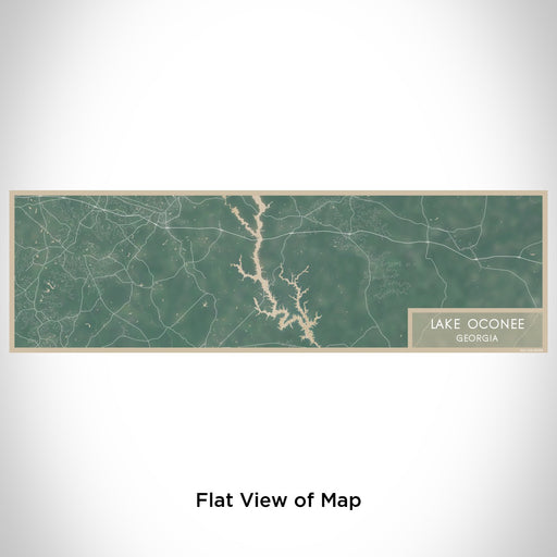 Flat View of Map Custom Lake Oconee Georgia Map Enamel Mug in Afternoon