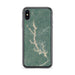 Custom iPhone X/XS Lake Oconee Georgia Map Phone Case in Afternoon