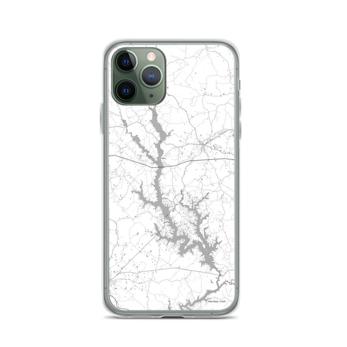 Custom iPhone 11 Pro Lake Oconee Georgia Map Phone Case in Classic