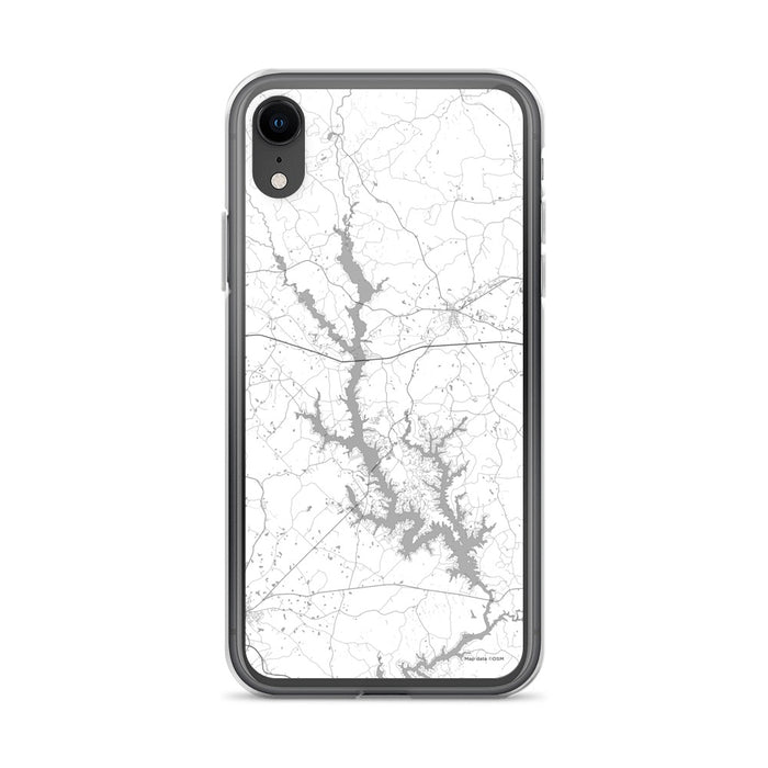 Custom iPhone XR Lake Oconee Georgia Map Phone Case in Classic
