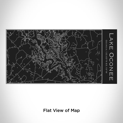 Rendered View of Lake Oconee Georgia Map Engraving on 17oz Stainless Steel Insulated Cola Bottle in Black