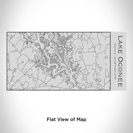 Rendered View of Lake Oconee Georgia Map Engraving on 17oz Stainless Steel Insulated Cola Bottle