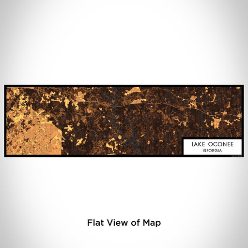 Flat View of Map Custom Lake Oconee Georgia Map Enamel Mug in Ember