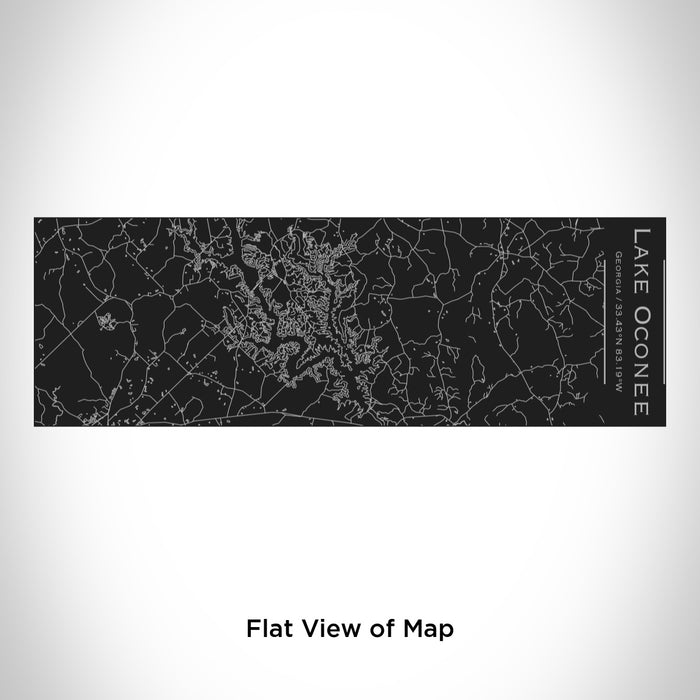 Rendered View of Lake Oconee Georgia Map Engraving on 10oz Stainless Steel Insulated Cup with Sliding Lid in Black
