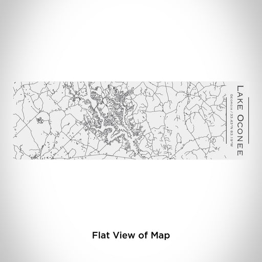 Rendered View of Lake Oconee Georgia Map Engraving on 10oz Stainless Steel Insulated Cup with Sliding Lid in White
