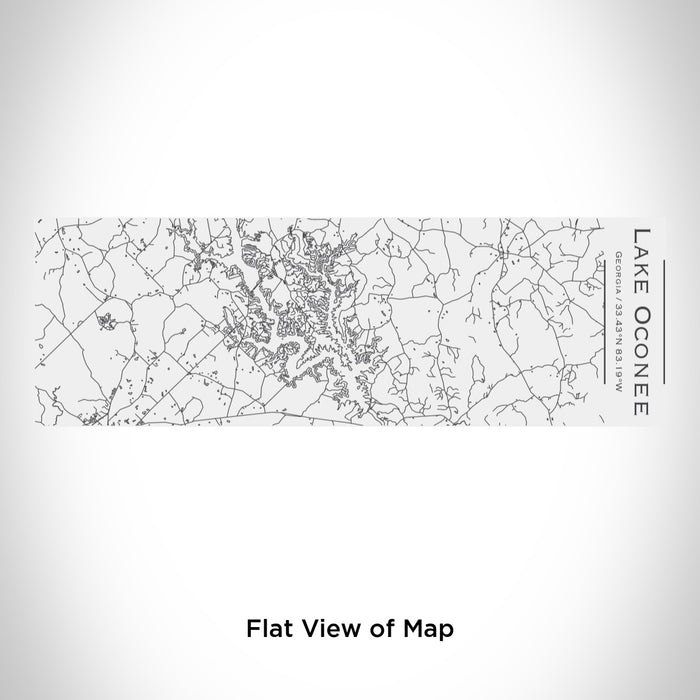 Rendered View of Lake Oconee Georgia Map Engraving on 10oz Stainless Steel Insulated Cup with Sliding Lid in White