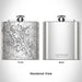 Rendered View of Lake Oconee Georgia Map Engraving on 6oz Stainless Steel Flask