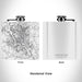 Rendered View of Lake Oconee Georgia Map Engraving on 6oz Stainless Steel Flask in White