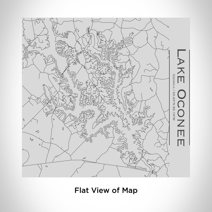 Rendered View of Lake Oconee Georgia Map Engraving on 17oz Stainless Steel Insulated Tumbler