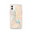 Custom iPhone 11 Lake Oconee Georgia Map Phone Case in Watercolor