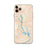 Custom iPhone 11 Pro Max Lake Oconee Georgia Map Phone Case in Watercolor