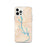 Custom iPhone 12 Pro Lake Oconee Georgia Map Phone Case in Watercolor