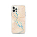 Custom iPhone 12 Pro Lake Oconee Georgia Map Phone Case in Watercolor