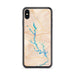 Custom iPhone XS Max Lake Oconee Georgia Map Phone Case in Watercolor
