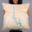 Person holding 22x22 Custom Lake Oconee Georgia Map Throw Pillow in Watercolor