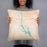 Person holding 18x18 Custom Lake Oconee Georgia Map Throw Pillow in Watercolor