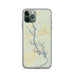 Custom iPhone 11 Pro Lake Oconee Georgia Map Phone Case in Woodblock