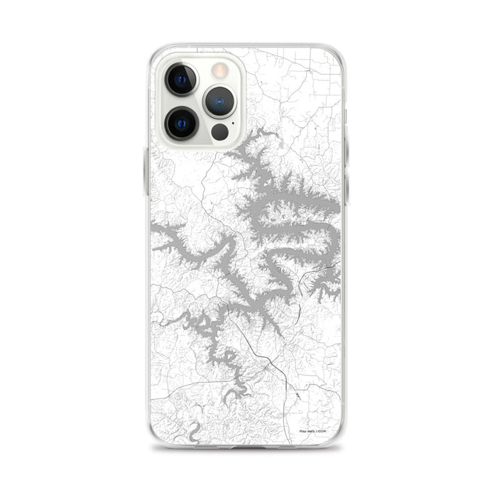 Custom Lake of the Ozarks Missouri Map iPhone 12 Pro Max Phone Case in Classic