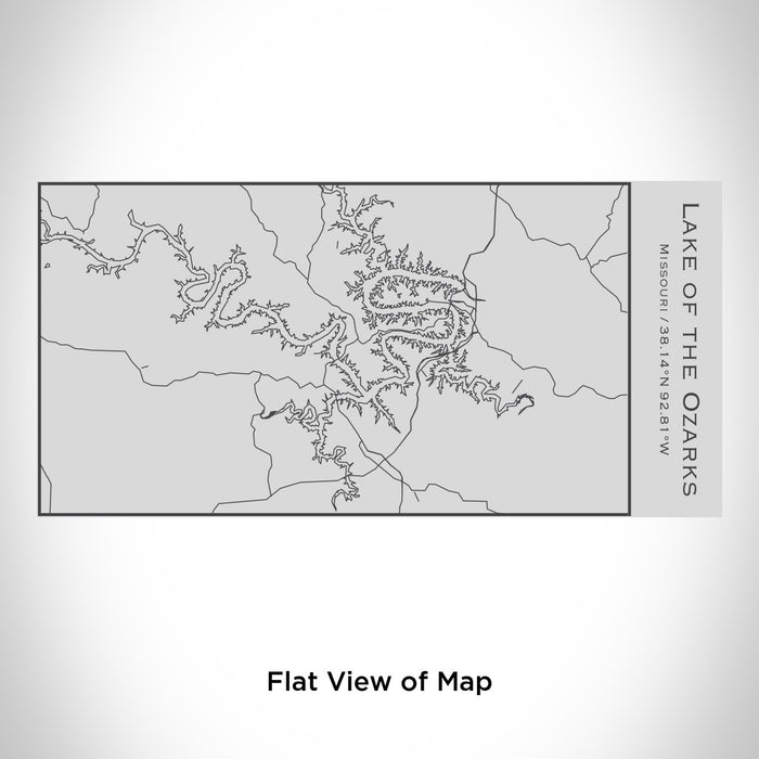 Rendered View of Lake of the Ozarks Missouri Map Engraving on 17oz Stainless Steel Insulated Cola Bottle