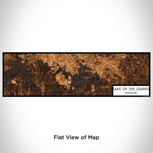 Flat View of Map Custom Lake of the Ozarks Missouri Map Enamel Mug in Ember