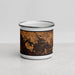 Front View Custom Lake of the Ozarks Missouri Map Enamel Mug in Ember