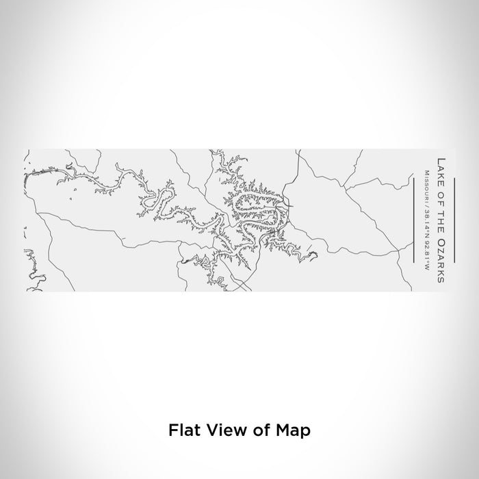 Rendered View of Lake of the Ozarks Missouri Map Engraving on 10oz Stainless Steel Insulated Cup with Sliding Lid in White