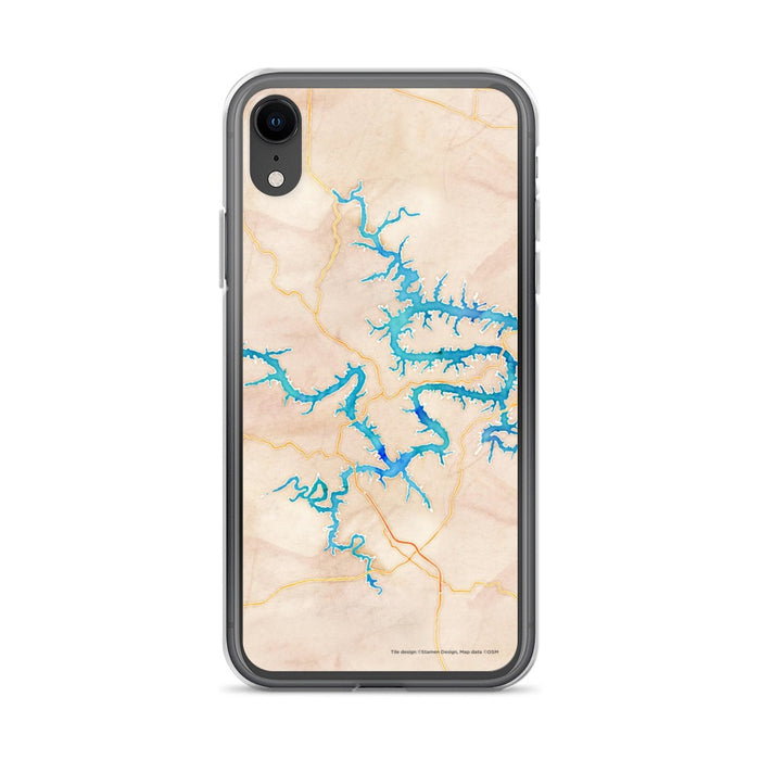Custom Lake of the Ozarks Missouri Map Phone Case in Watercolor
