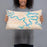 Person holding 20x12 Custom Lake of the Ozarks Missouri Map Throw Pillow in Watercolor