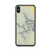 Custom Lake of the Ozarks Missouri Map Phone Case in Woodblock