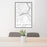 24x36 Lake Oswego Oregon Map Print Portrait Orientation in Classic Style Behind 2 Chairs Table and Potted Plant