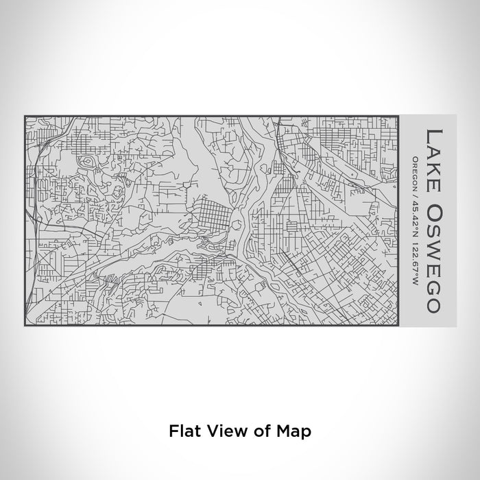 Rendered View of Lake Oswego Oregon Map Engraving on 17oz Stainless Steel Insulated Cola Bottle