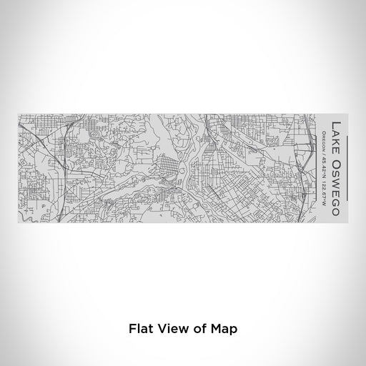 Rendered View of Lake Oswego Oregon Map Engraving on 10oz Stainless Steel Insulated Cup with Sipping Lid