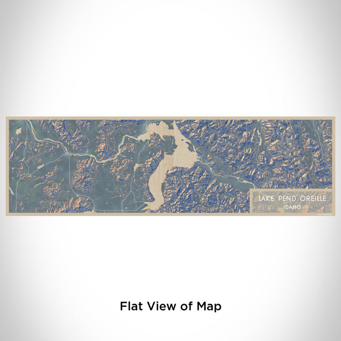 Flat View of Map Custom Lake Pend Oreille Idaho Map Enamel Mug in Afternoon