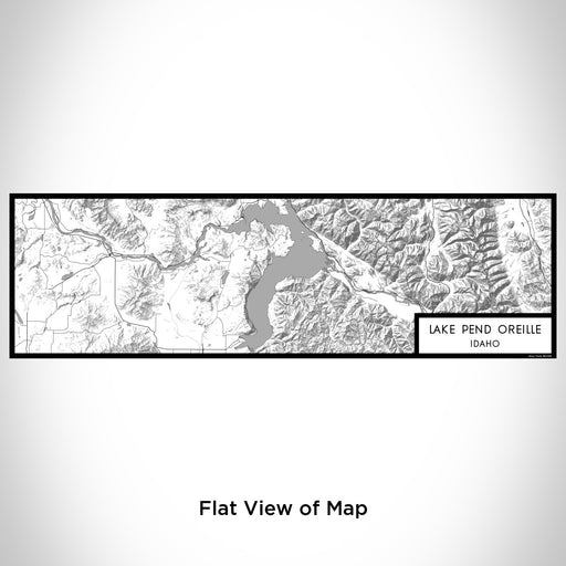 Flat View of Map Custom Lake Pend Oreille Idaho Map Enamel Mug in Classic