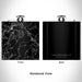 Rendered View of Lake Pend Oreille Idaho Map Engraving on 6oz Stainless Steel Flask in Black