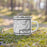 Right View Custom Lake Placid New York Map Enamel Mug in Classic on Grass With Trees in Background