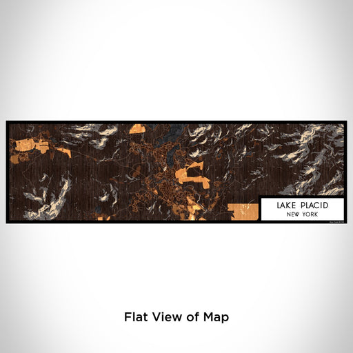 Flat View of Map Custom Lake Placid New York Map Enamel Mug in Ember